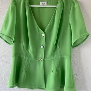 💚Aritzia Wilfred green button front blouse sz S💚